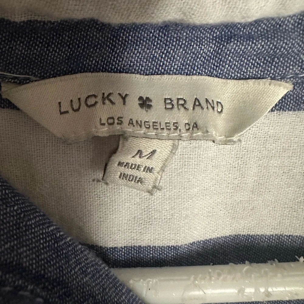 Lucky Brand Navy and White Open Back Top - Picture 4 of 4